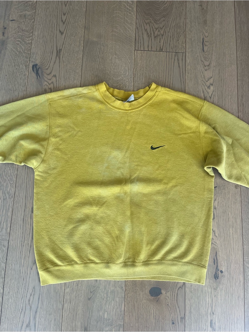 Vintage Nike Yellow Crewneck Sweatshirt with Small Swoosh